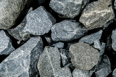 Pedra marroada de mão